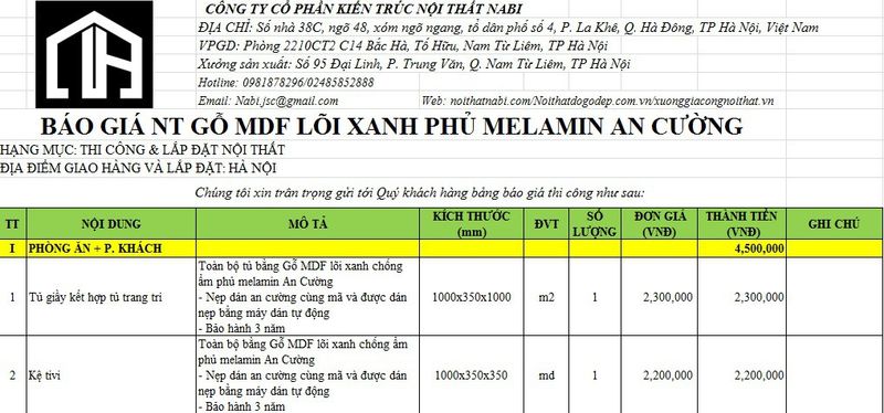 Thi công nội thất