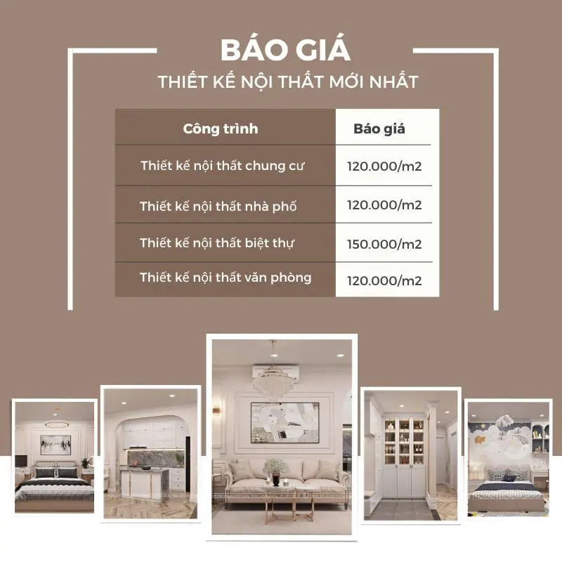 Báo giá thiết kế nội thất chung cư