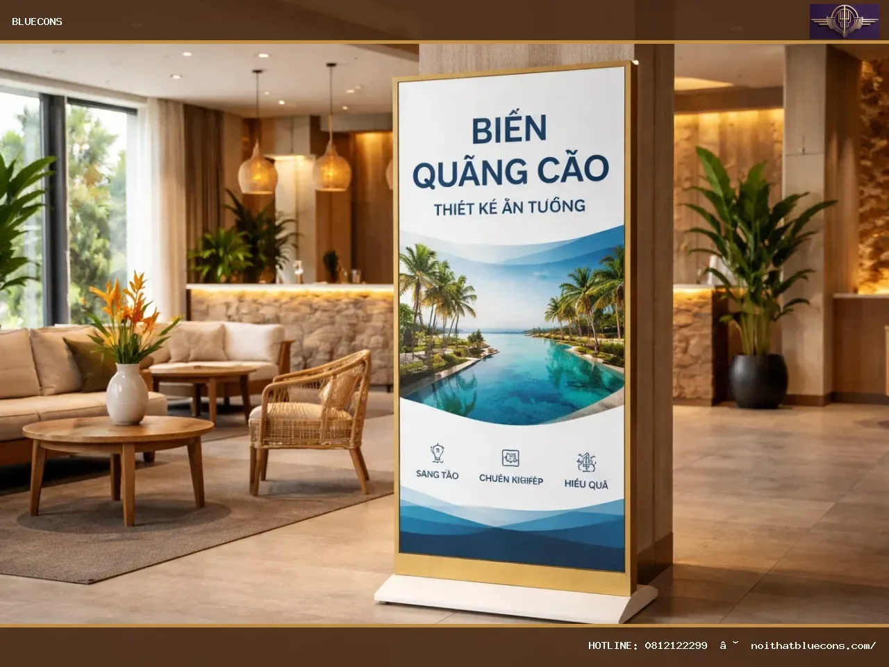Biển đứng quảng cáo – ảnh minh họa Bluecons