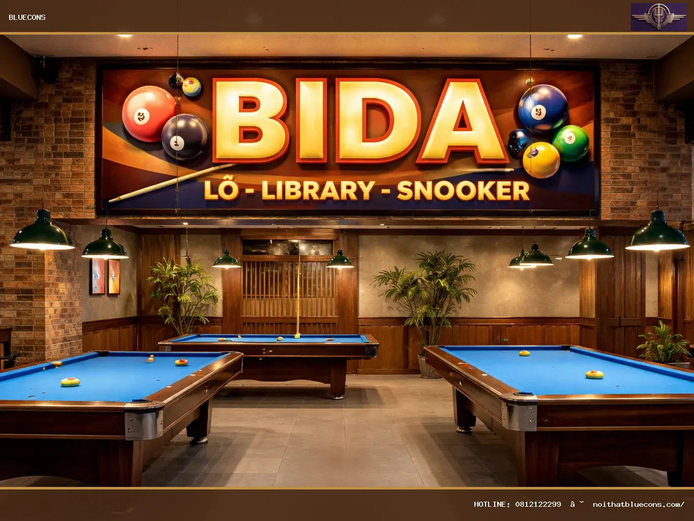 Biển quảng cáo bida – ảnh minh họa Bluecons