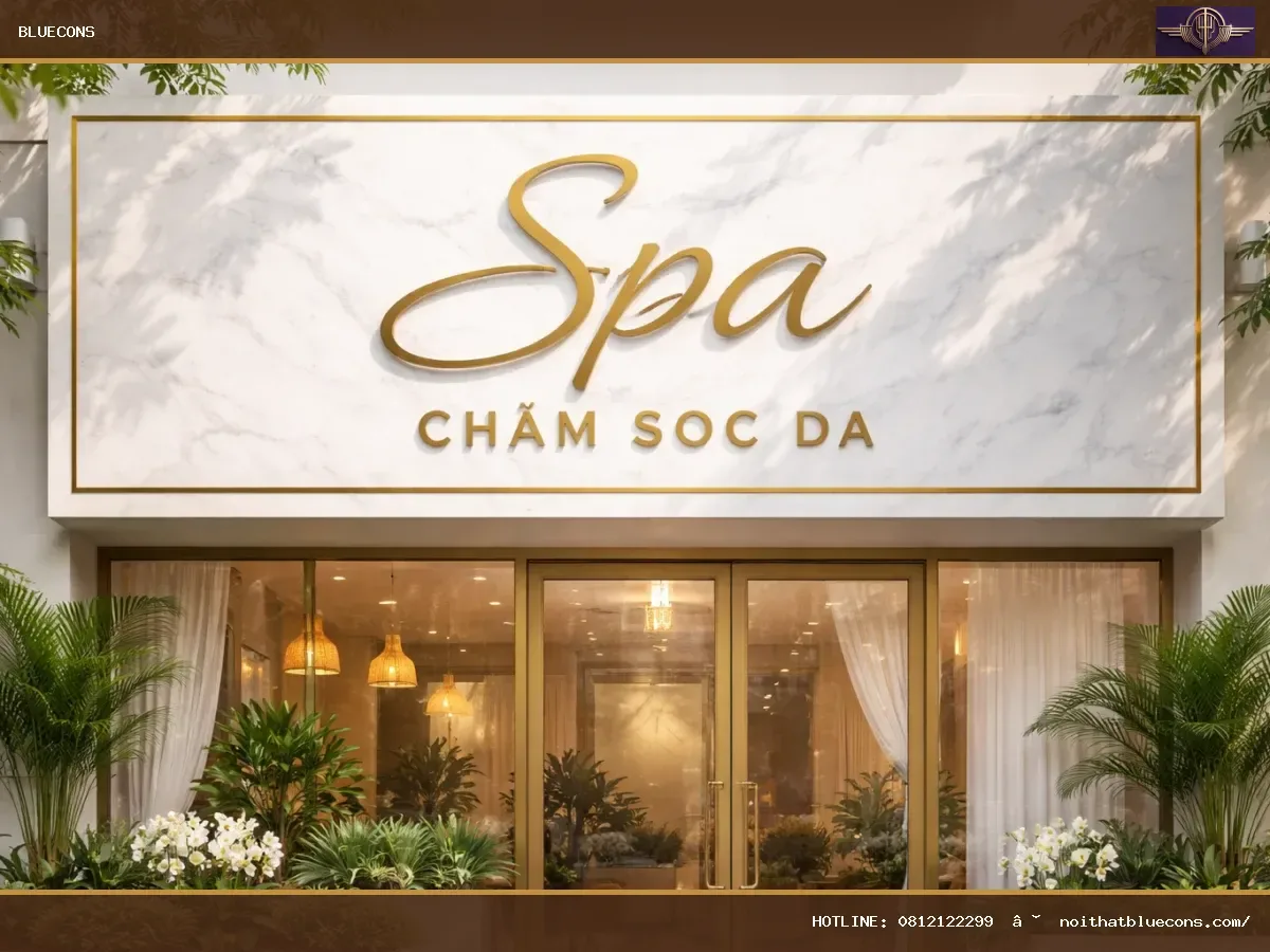 Biển quảng cáo spa chăm sóc da – ảnh minh họa Bluecons
