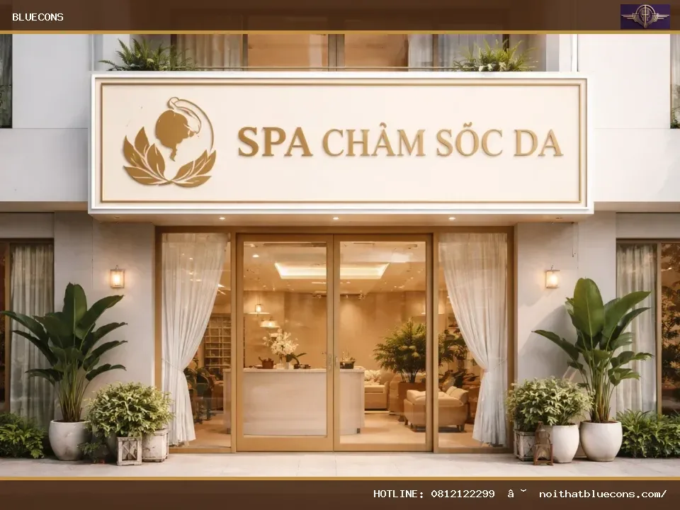 Biển quảng cáo spa chăm sóc da – ảnh minh họa Bluecons