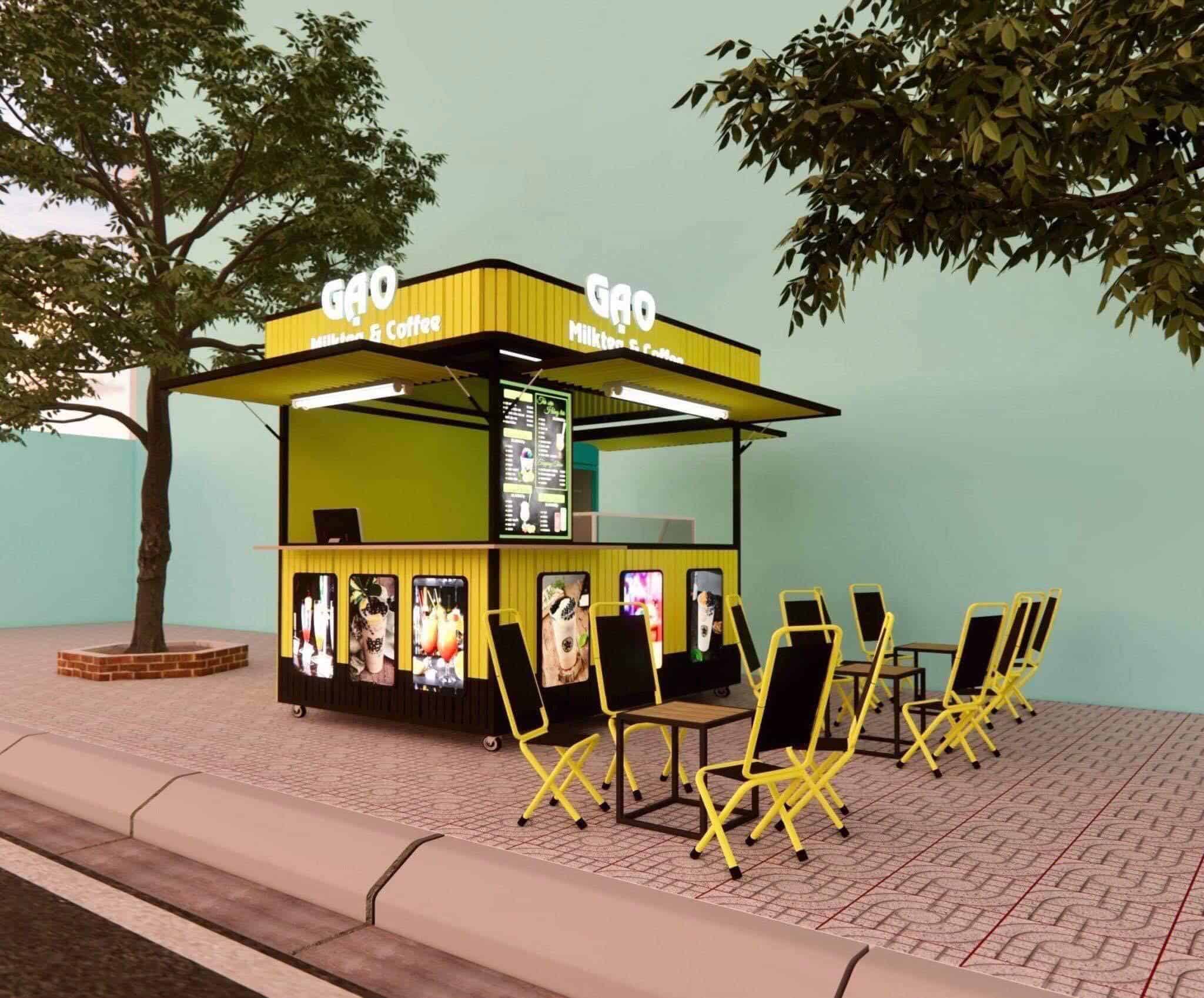 Kiot trà sữa đẹp và sang trọng