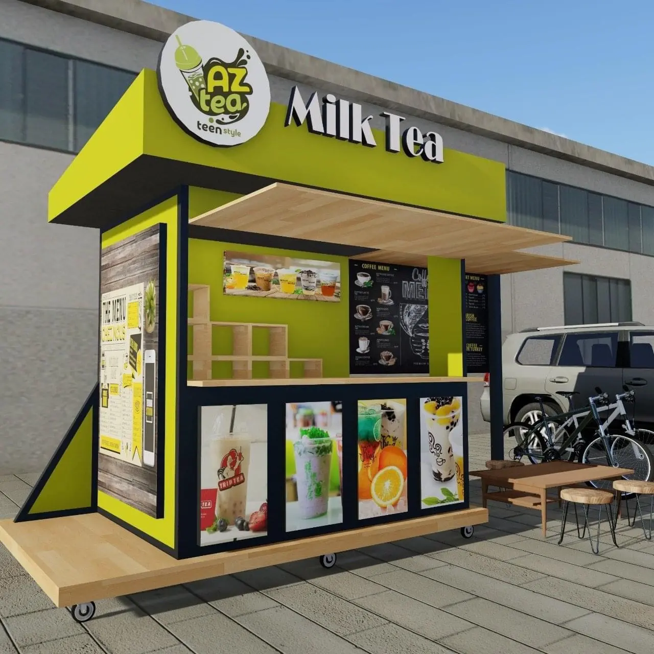 Kiot trà sữa đẹp
