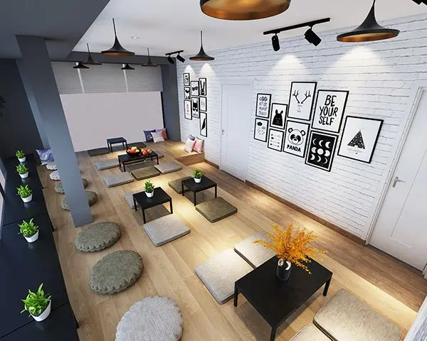 Trang trí quán trà sữa bình dân