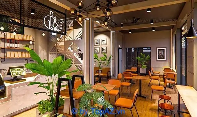 Hình ảnh quán cafe sân thượng