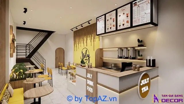 Thiết kế thi công quán trà sữa tại TPHCM