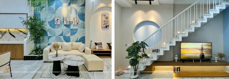 Thi Công Nội Thất Nhà Phố Gò Vấp 12 Dự án thi công phòng khách nhà phố