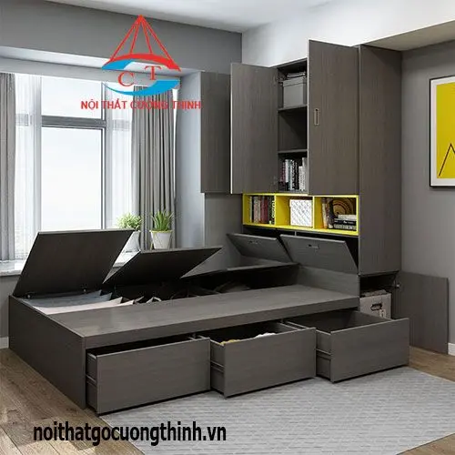 Giường kem tủ quần áo tiết kiệm diện tích