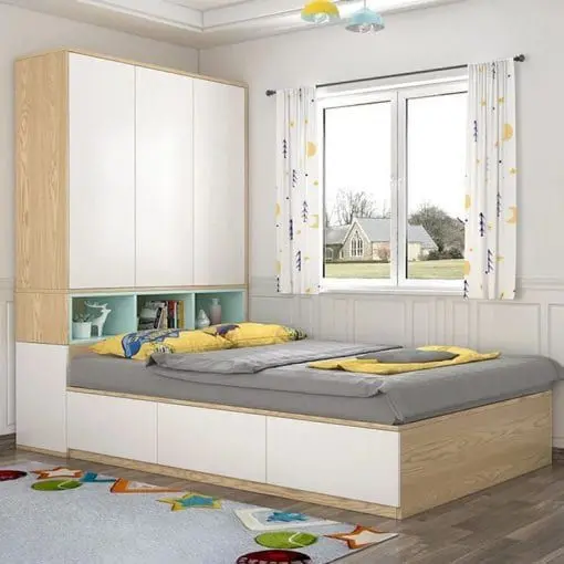 Giường thông minh kết hợp tủ quần áo đẹp