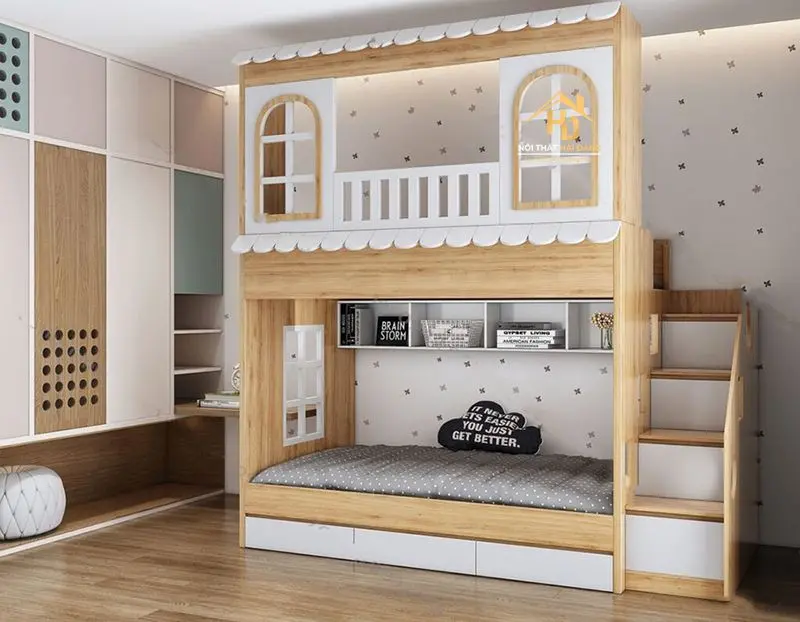 Giường gỗ công nghiệp đẹp
