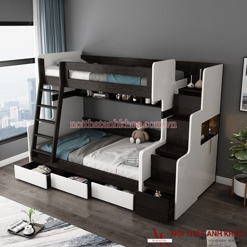Giường tầng MDF đẹp, đẳng cấp