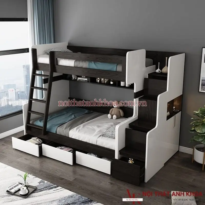 Mẫu giường gỗ MDF đẹp