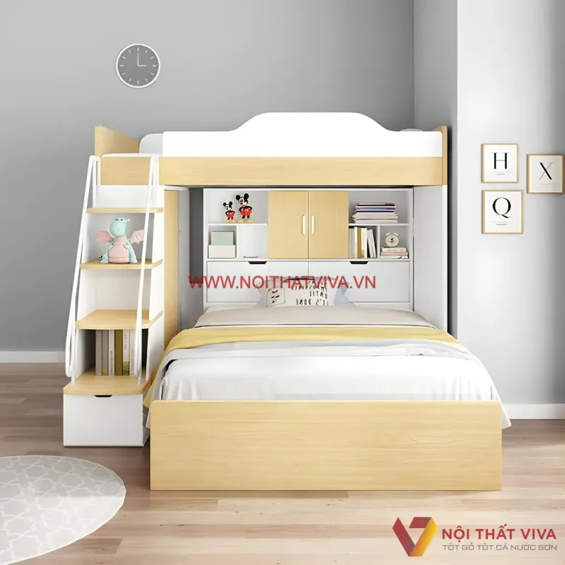 Mẫu giường MDF thiết kế nội thất