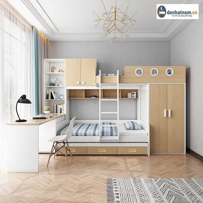 Giường tầng kết hợp tủ quần áo