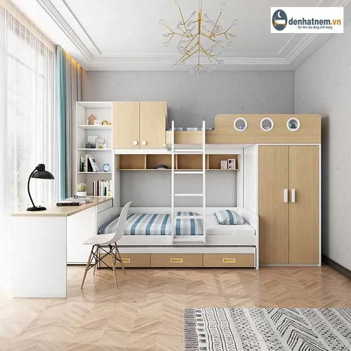 Giường tầng kết hợp tủ quần áo