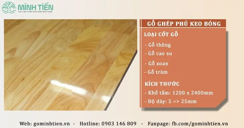 Gỗ ghép thanh phù hợp làm quầy