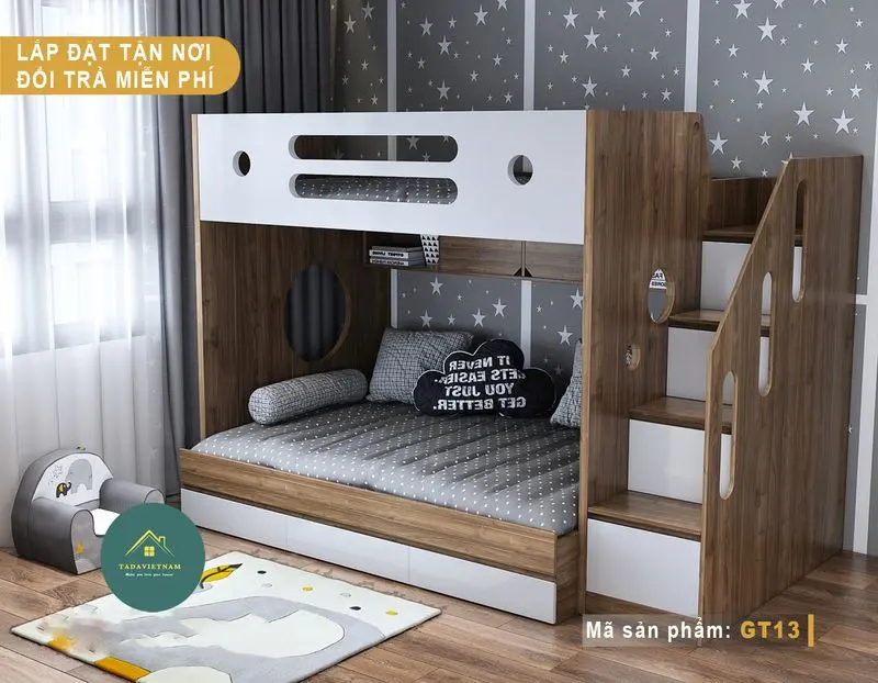 Giường tầng làm từ sắt hợp kim cao cấp