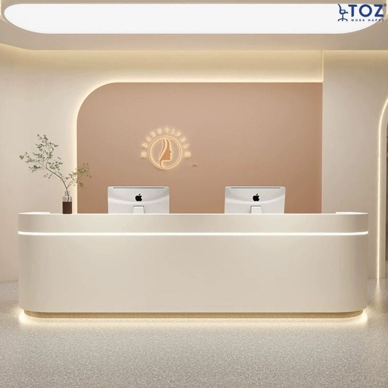 Mẫu quầy tiếp tân trung tâm thương mại