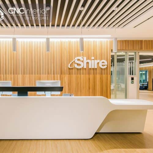 Mẫu quầy lễ tân chữ L