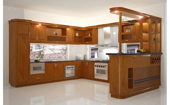 Quầy bar bằng gỗ tự nhiên