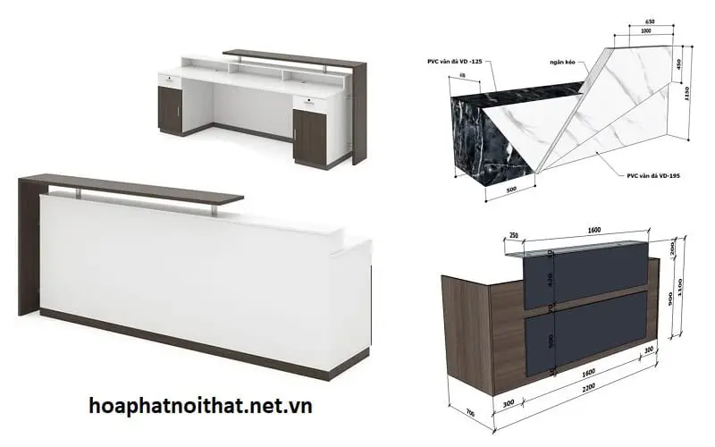 Kích thước quầy lễ tân tại khách sạn