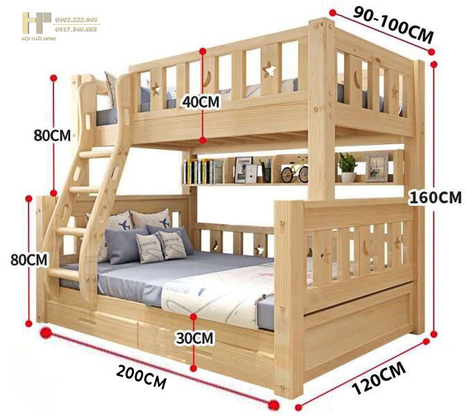 Kích thước giường tầng trẻ em