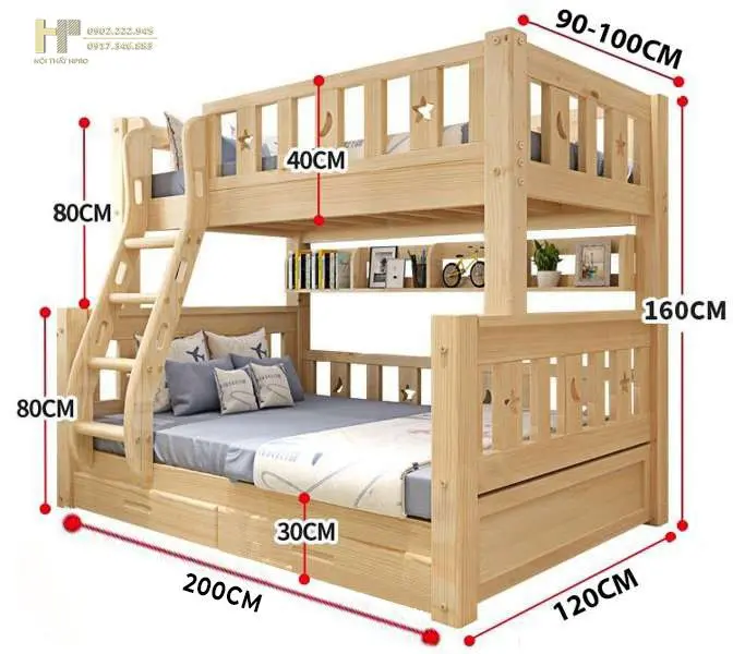 Kích thước giường tầng trẻ em