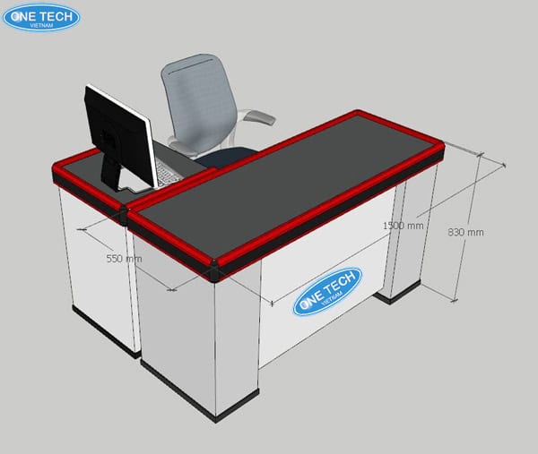 Kích thước bàn thu ngân tiêu chuẩn