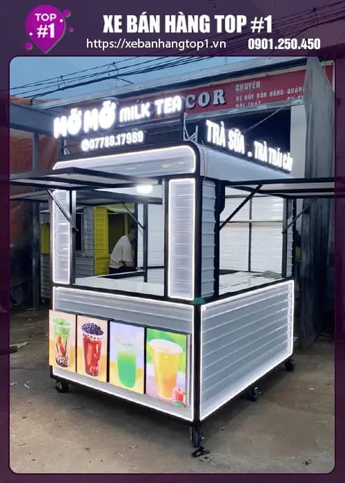 Kiot bán trà sữa hiện đại