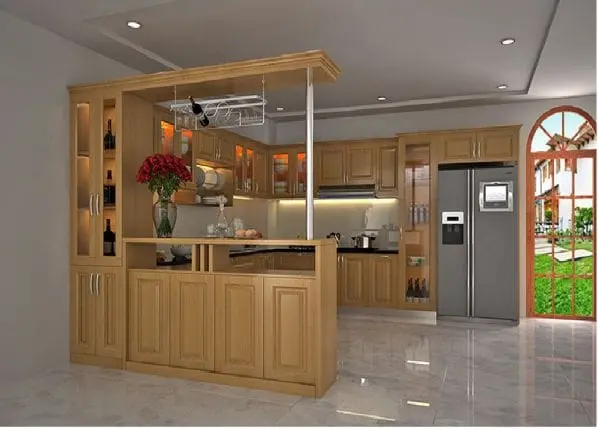 Quầy bar bếp hiện đại