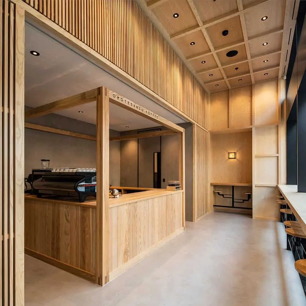 Mẫu quầy bar cafe ở góc