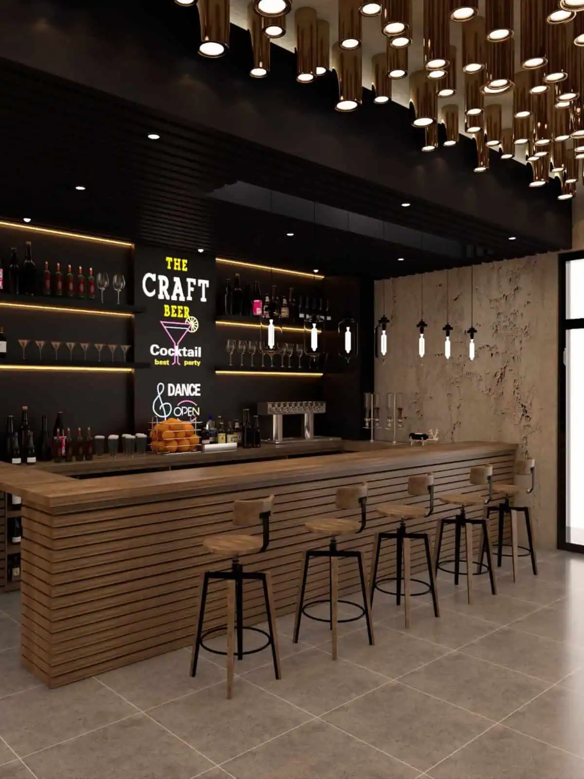 mau-quay-bar-chu-L-13 Tổng hợp các mẫu quầy Bar cho quán cafe 2024