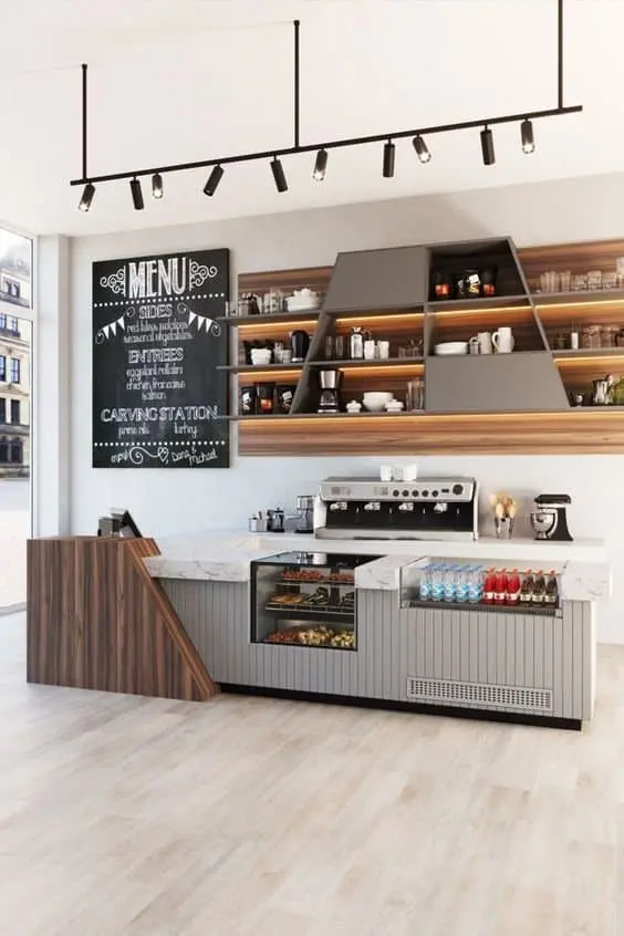 Mẫu quầy bar chữ L