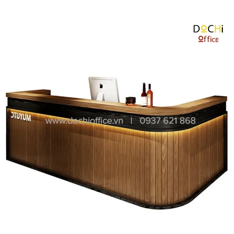 Quầy lễ tân gỗ công nghiệp chống ẩm