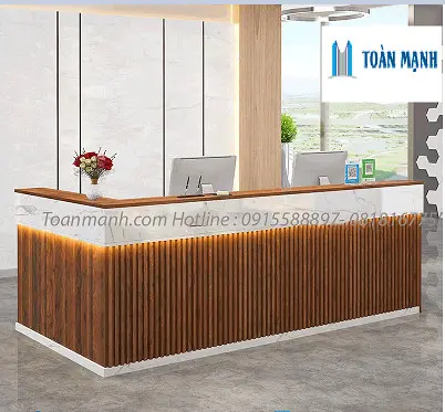 Mẫu quầy lễ tân hiện đại
