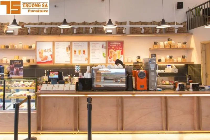 Mẫu quầy pha chế cafe