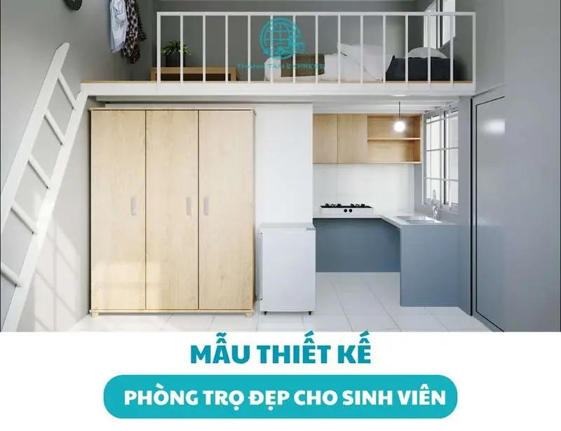 Mẫu thiết kế phòng trọ đẹp cho sinh viên