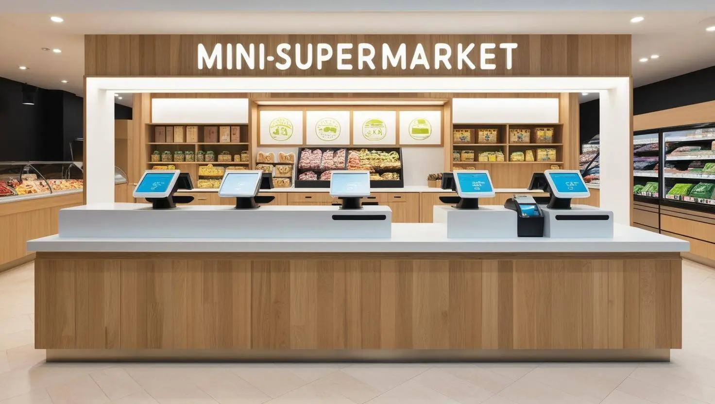 Mẫu Thiết Kế Quầy Thu Ngân Cho Siêu Thị Mini (1)