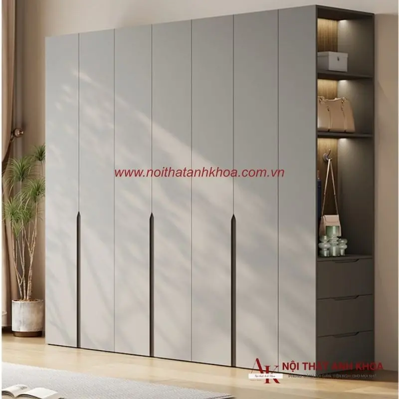 Tủ quần áo đẹp gỗ MDF phong cách Bắc Âu sáng trọng hiện đại