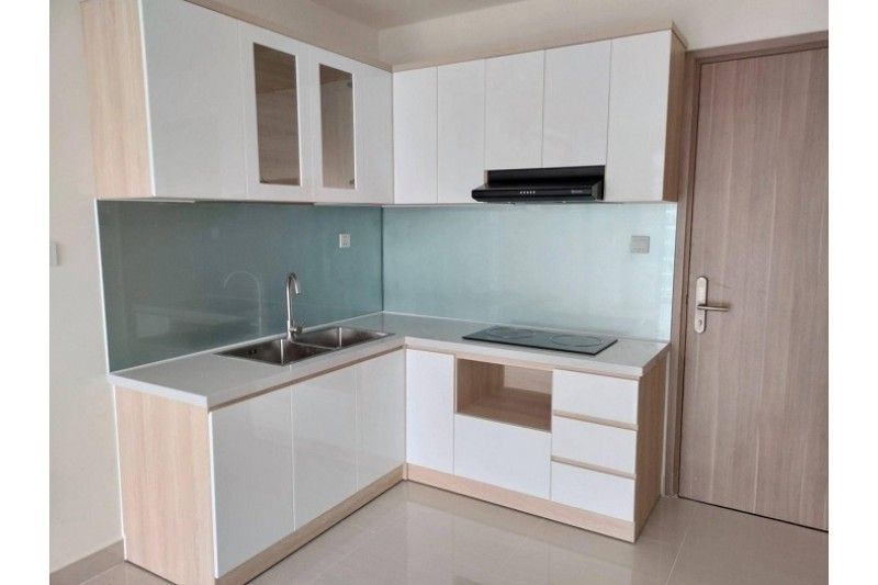 Hình ảnh tủ bếp acrylic bóng gương