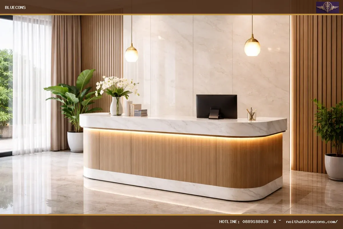 Mua quầy lễ tân – ảnh minh họa Bluecons
