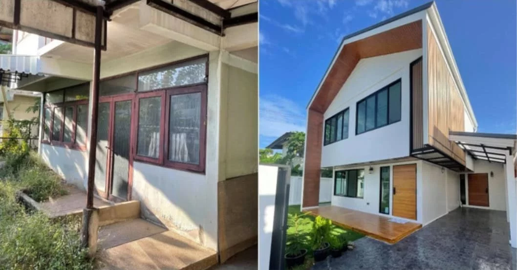 Hình ảnh trước và sau khi cải tạo nhà cũ