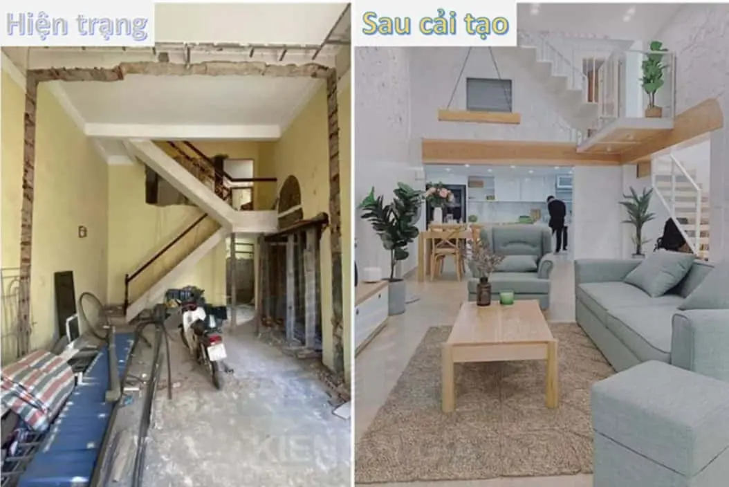 Trước và sau khi cải tạo