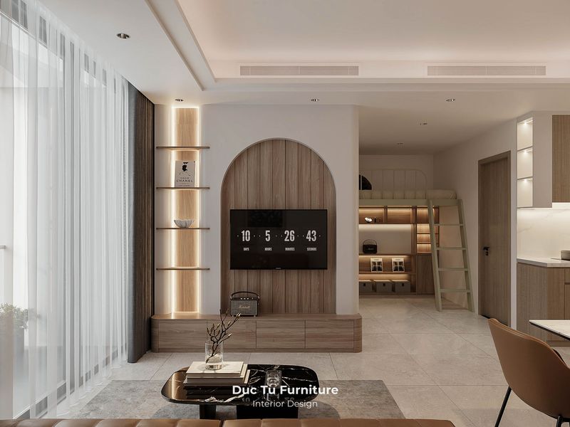 Thi Công Kệ Tivi Nhà Trọ 3 Hình ảnh 3