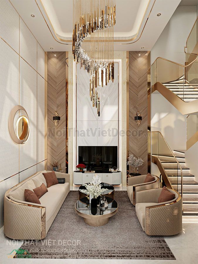 Thi Công Nội Thất Nhà Phố Luxury 8 Phòng ngủ luxury