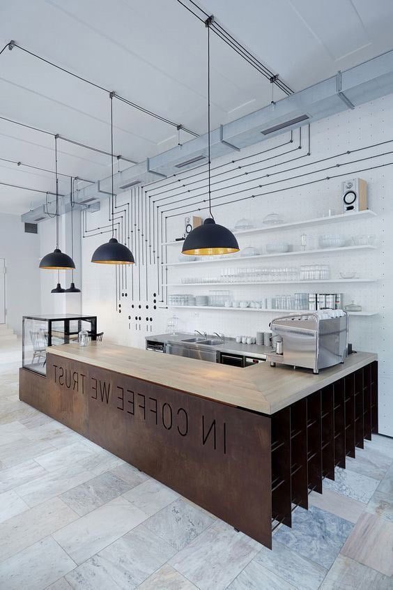 Tổng hợp các mẫu quầy Bar cho quán cafe 2024 37 Mẫu quầy Bar cho quán cafe chữ U