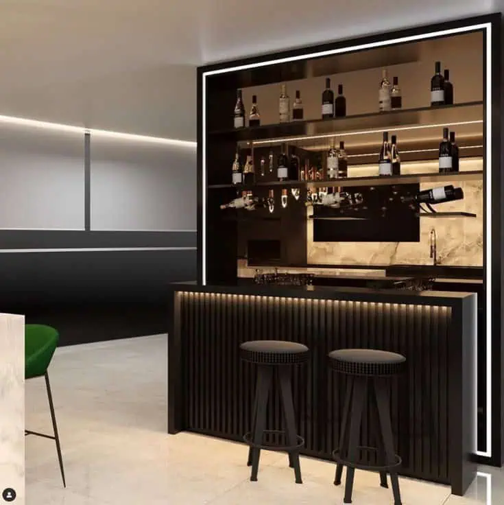 quay-bar-26 Mẫu quầy Bar chữ I cho quán cafe đẹp 2024