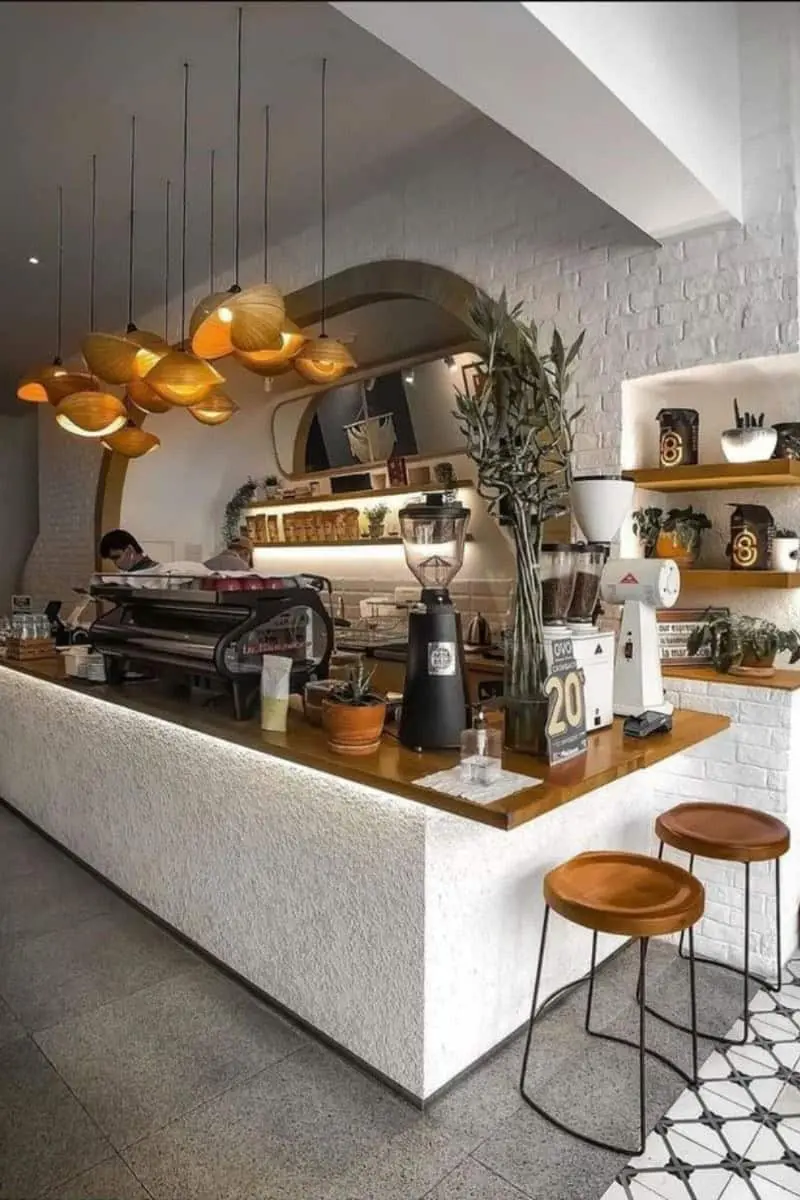 Quầy bar cho quán cafe chữ L