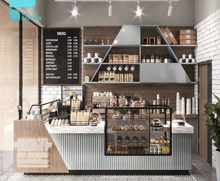 Mẫu quầy bar đẹp cho quán cafe